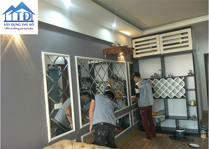 hình ảnh thợ sơn nhà trọn gói quận Hoàng Mai Hà Nội, thợ sơn nhà chuyên nghiệp tại hà nội