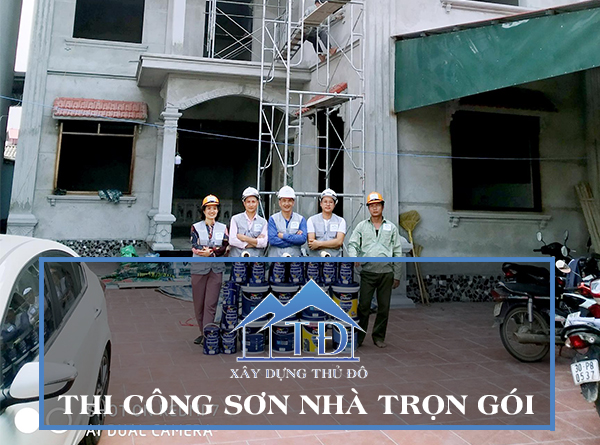 hình ảnh cán bộ dịch vụ sơn nhà trọn gói tại hà nội